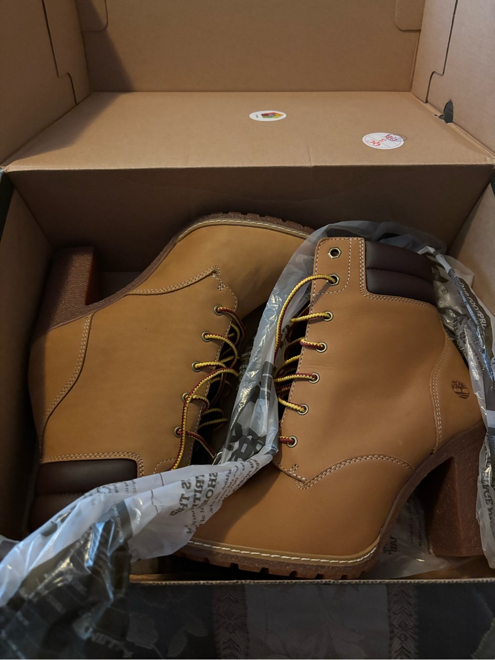 Timberland Women's Wheat Lace-Up Heeled Ankle Boots